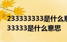 233333333是什么意思网络语言 2333333333333是什么意思 