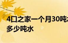 4口之家一个月30吨水正常吗 1个人一个月用多少吨水 