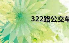 322路公交车路线图 322 