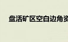 盘活矿区空白边角资源、夹缝资源 盘活 