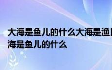 大海是鱼儿的什么大海是渔民的什么大海是小朋友的什么 大海是鱼儿的什么 