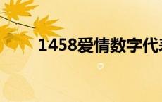 1458爱情数字代表什么意思 1458 