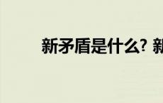 新矛盾是什么? 新矛盾的主要内容 