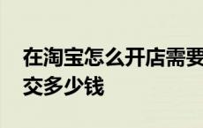 在淘宝怎么开店需要花多少钱 淘宝怎么开店交多少钱 