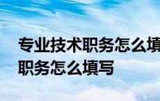 专业技术职务怎么填写应届毕业生 专业技术职务怎么填写 