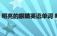 明亮的眼睛英语单词 明亮的眼睛英语怎么读 