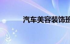 汽车美容装饰班 汽车美容装饰 