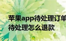 苹果app待处理订单付款了能退吗 苹果app待处理怎么退款 