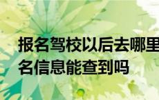 报名驾校以后去哪里查报名成功信息 驾校报名信息能查到吗 