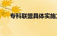 专科联盟具体实施方案 具体实施方案 