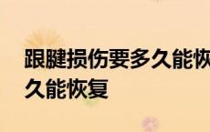 跟腱损伤要多久能恢复到以前 跟腱损伤要多久能恢复 