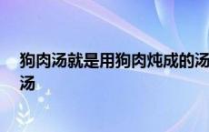 狗肉汤就是用狗肉炖成的汤 音频 狗肉汤就是用狗肉炖成的汤 