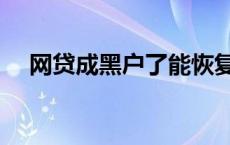 网贷成黑户了能恢复吗 网贷黑户怎么办 