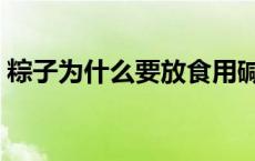 粽子为什么要放食用碱 粽子为什么要放碱水 