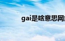 gai是啥意思网络用语 gai是啥 