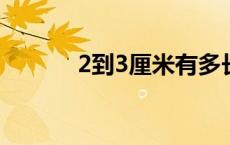 2到3厘米有多长 3厘米有多长 