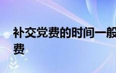 补交党费的时间一般不应超过几个月 补交党费 