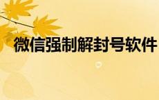 微信强制解封号软件 2019最新微信强制解封 