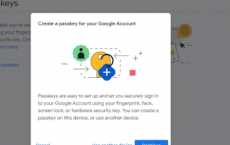 Google帐户现在支持密钥登录