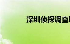 深圳侦探调查取证 深圳侦探 