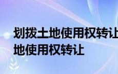 划拨土地使用权转让及补办出让手续 划拨土地使用权转让 