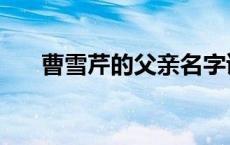 曹雪芹的父亲名字读音 曹雪芹的父亲 