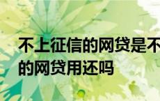 不上征信的网贷是不是可以不用还 不上征信的网贷用还吗 