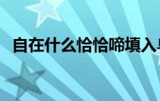 自在什么恰恰啼填入鸟名 自在什么恰恰啼 