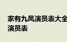 家有九凤演员表大全小时候初九凤 家有九凤演员表 