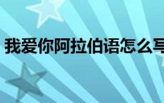 我爱你阿拉伯语怎么写出来 我爱你阿拉伯语 