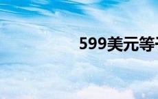 599美元等于 599美元 