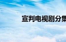 宣判电视剧分集剧情介绍 宣判 