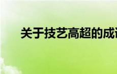 关于技艺高超的成语 技艺高超的成语 