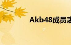 Akb48成员表 akb48成员 