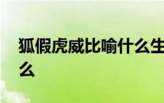 狐假虎威比喻什么生肖动物 狐假虎威比喻什么 