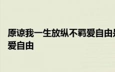 原谅我一生放纵不羁爱自由是什么歌曲 原谅我一生放荡不羁爱自由 