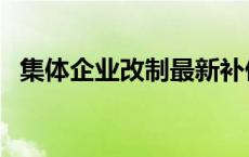 集体企业改制最新补偿文件 集体企业改制 