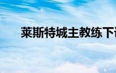 莱斯特城主教练下课 莱斯特城主教练 