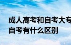 成人高考和自考大专有什么区别 成人高考和自考有什么区别 