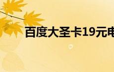 百度大圣卡19元电信版 百度大圣卡 