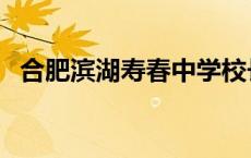 合肥滨湖寿春中学校长 合肥滨湖寿春中学 