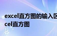 excel直方图的输入区域和接受区域是什么 excel直方图 