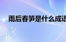 雨后春笋是什么成语 雨后春笋打一成语 