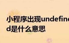 小程序出现undefined是什么意思 undefined是什么意思 