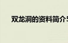 双龙洞的资料简介50字 双龙洞的资料 