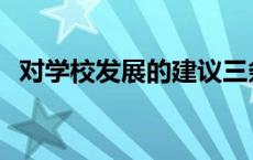 对学校发展的建议三条 对学校发展的建议 