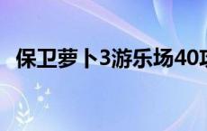 保卫萝卜3游乐场40攻略 保卫萝卜3游乐场40 