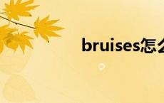 bruises怎么读 bruise 