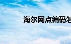 海尔网点编码怎么填 海尔网点 