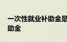 一次性就业补助金是什么意思 一次性就业补助金 